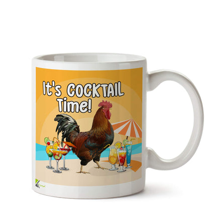 Kruzroyal DZ794 It's Cocktail Time! Funny Novelty Great Gift Idea Coffee Tea Ceramic Mug