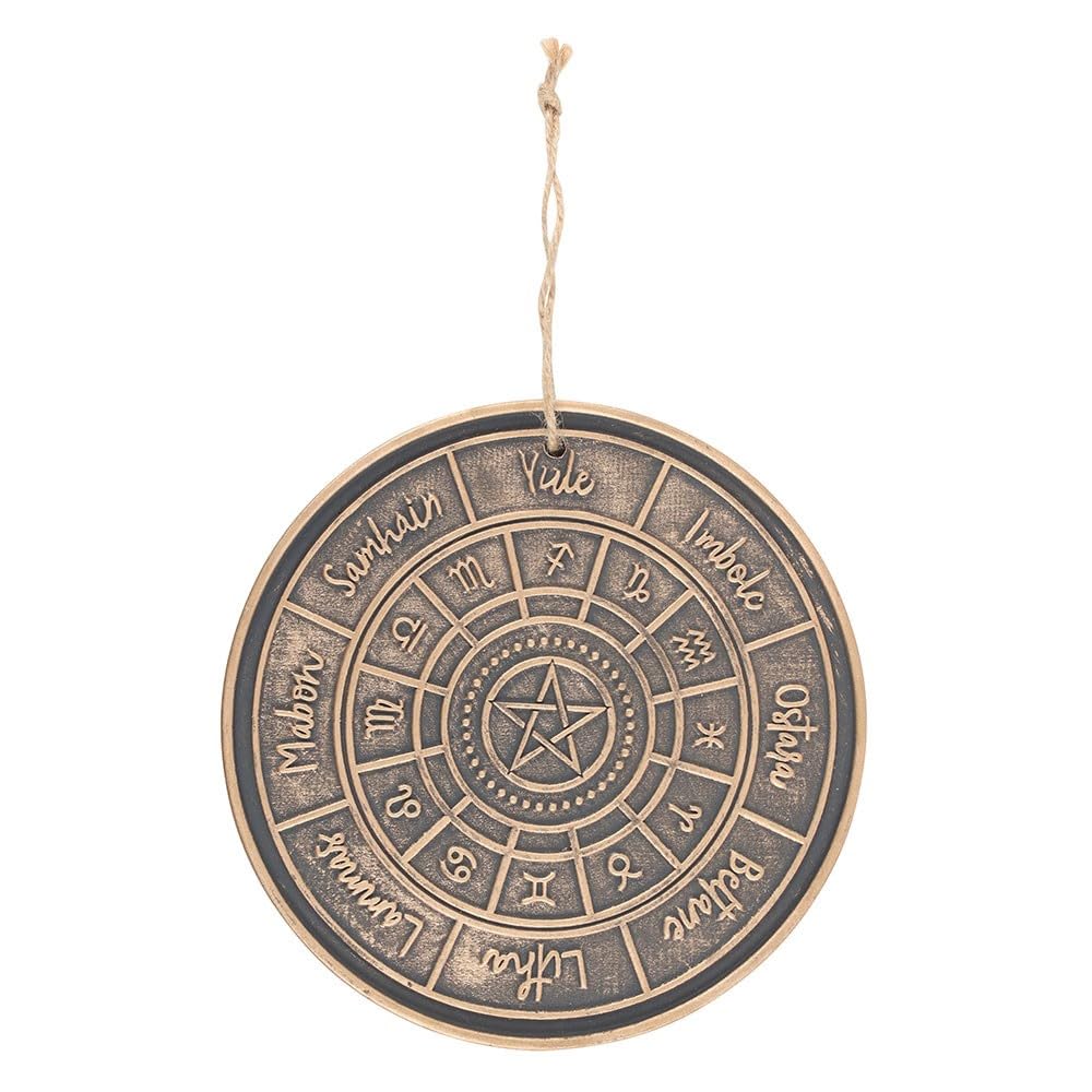 Something Different Terracotta Wheel Of The Year Plaque (One Size) (Bronze)