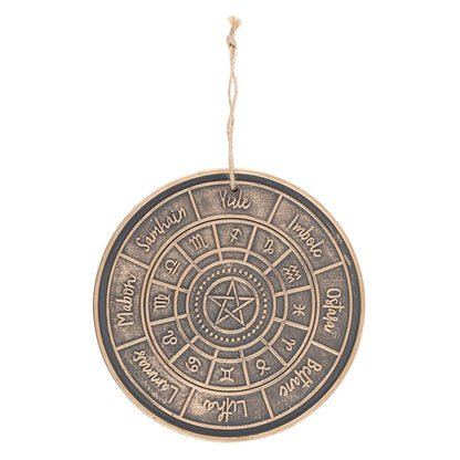 Something Different Terracotta Wheel Of The Year Plaque (One Size) (Bronze)