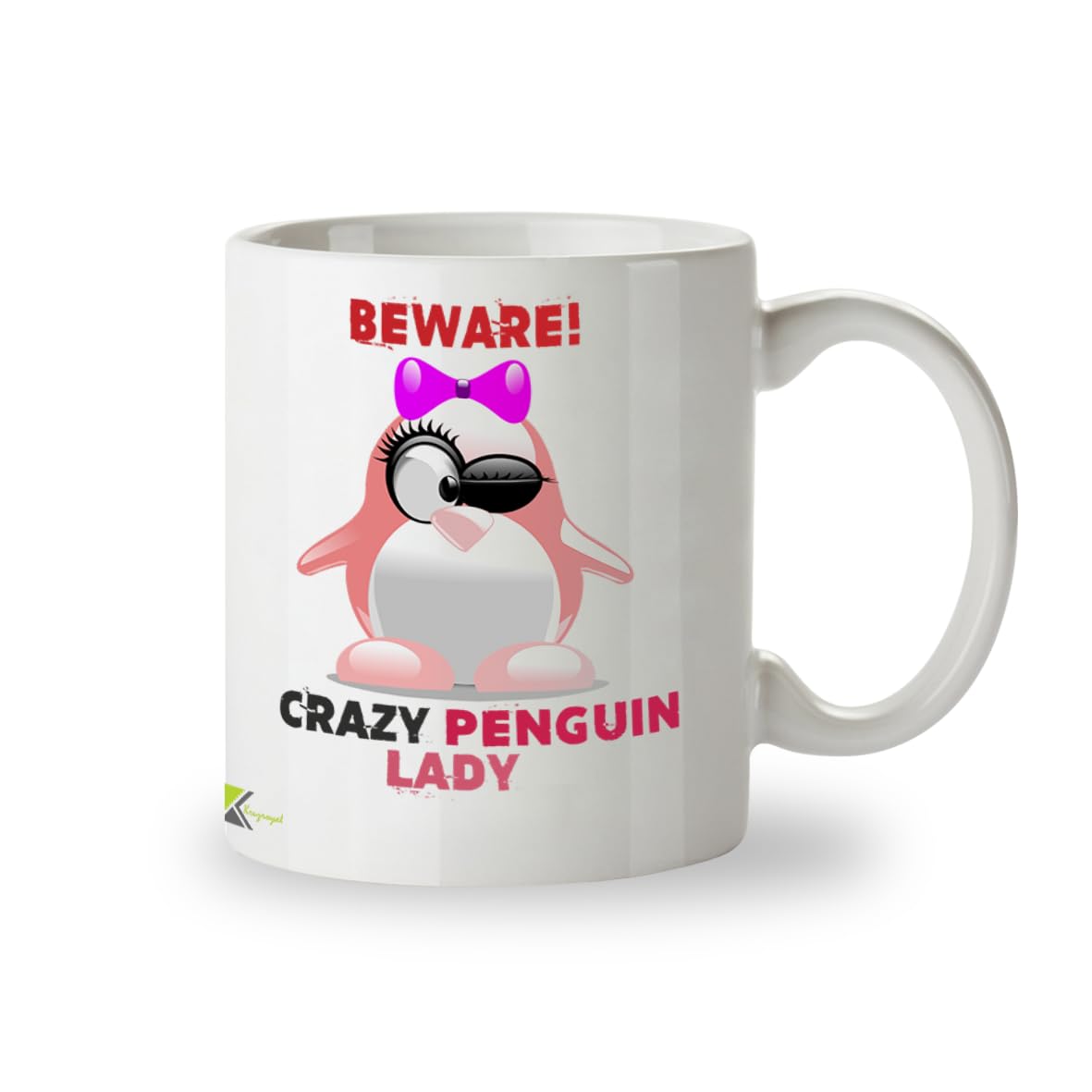 Kruzroyal Crazy Penguin Lady Funny Mug - Funny Novelty Great Gift Idea Coffee Tea Cup