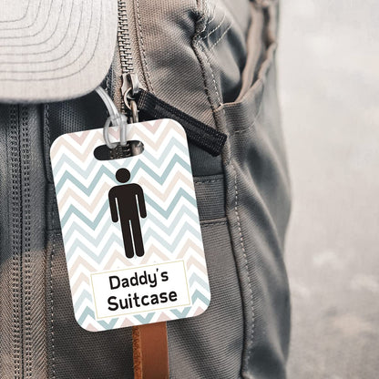 LT286 Daddy's Suitcase Novelty Funny Unique Designer Gift Glossy Plastic Suitcase Luggage Tag
