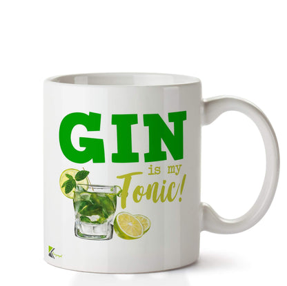 Kruzroyal DZ699 Gin is My Tonic! Funny Novelty Great Gift Idea Coffee Tea Ceramic Mug