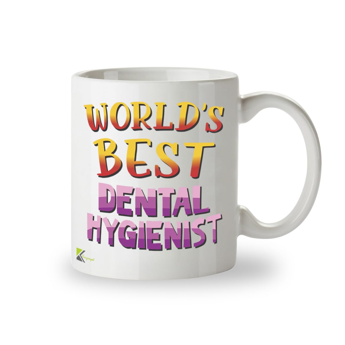 Kruzroyal DZ866 World's Best Dental Hygienist Mug 11oz - White Ceramic Cup for Dental Nurse, Therapist - Funny Thank You, Birthday, Graduation Present