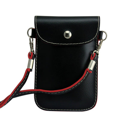 Leather PU Universal Mobile Phone Bag Case Cover Pouch With Shoulder Bag Strap Ladies Girls For Apple iPhone 3 3GS 4 4S 5 5S 5C. Samsung Galaxy S2 S3, Blackberry