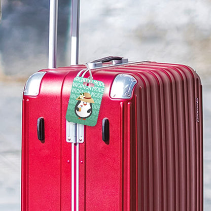 LT131 Vacation Mode - Penguin Lover Novelty Funny Unique Designer Gift Glossy Plastic Suitcase Luggage Tag