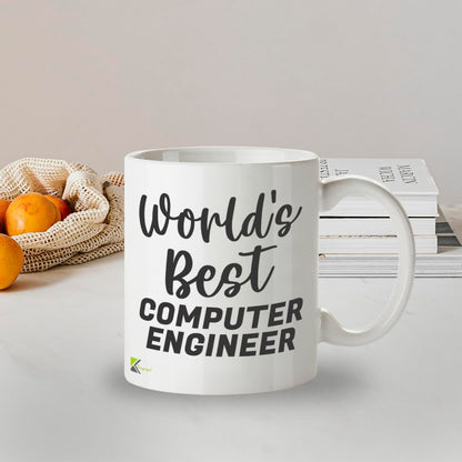 Kruzroyal DZ807 World's Best Computer Engineer Mug 11oz - Funny Tech Gifts for Men Dad - IT Software Coder Programmer Novelty Cup for Birthday Christmas