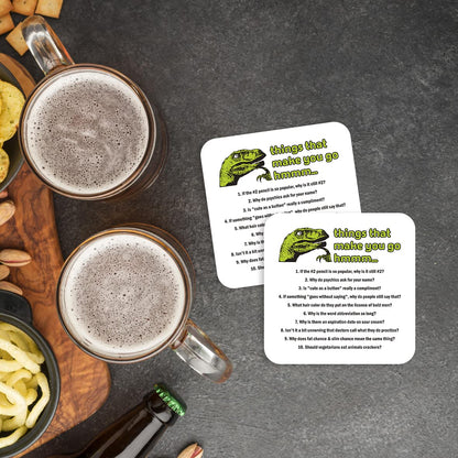 CS798 Things That Make You go hmmmmm.. Novelty Funny Coffee Tea Drink Gift Glossy MDF Wooden Coaster