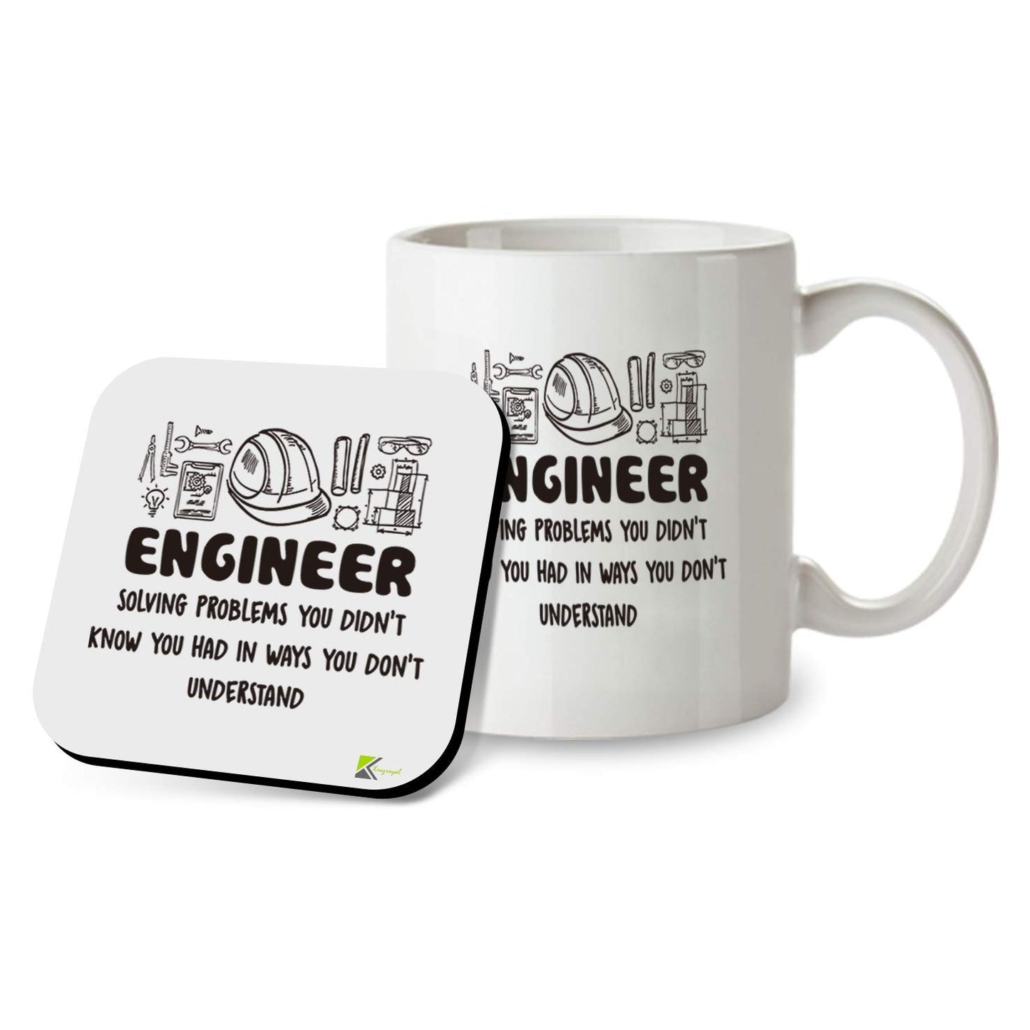 SM016 Engineer : Solving Problems You Didn't Know You Had in Ways You Don't Understand - 11Oz Mug & Matching Coaster Set