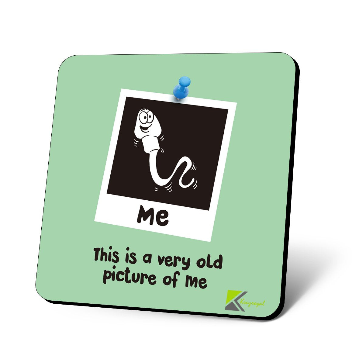 CS662 Me (Sperm) This is a Very Old Picture of me Novelty Funny Coffee Tea Drink Gift Glossy MDF Wooden Coaster