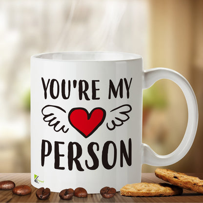 Kruzroyal DZ418 You're My Person Funny Novelty Great Gift Idea Coffee Tea Mug