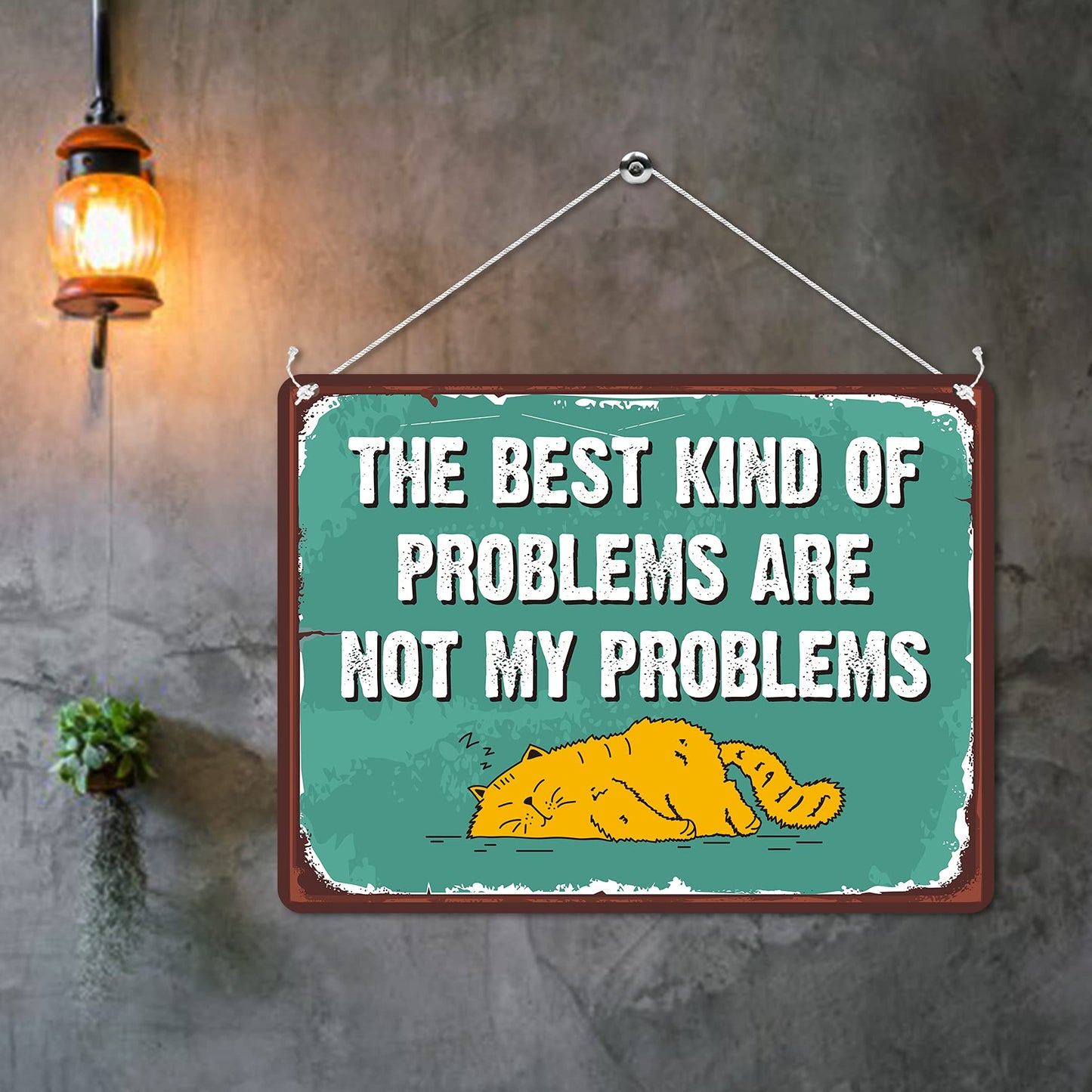 Kruzroyal MP153 The best kind of problems are not my problems Funny Novelty Retro Vintage Metal Wall Sign Plaque 20cm x 15cm