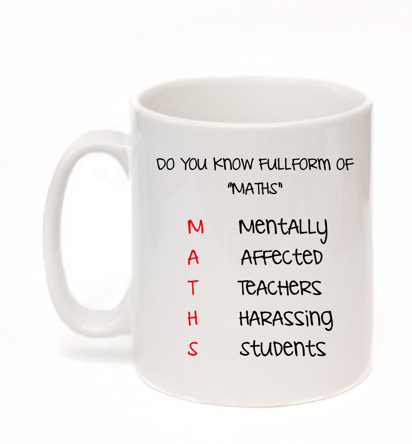 Kruzroyal Full form of Maths Funny Maths Mathematics Coffee Tea Mug