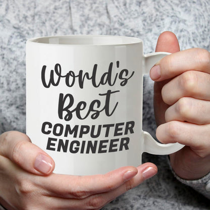 Kruzroyal DZ807 World's Best Computer Engineer Mug 11oz - Funny Tech Gifts for Men Dad - IT Software Coder Programmer Novelty Cup for Birthday Christmas