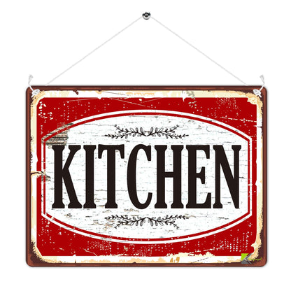 Kruzroyal MP410 KITCHEN Sign Funny Novelty Retro Vintage Metal Wall Sign Plaque 20cm x 15cm