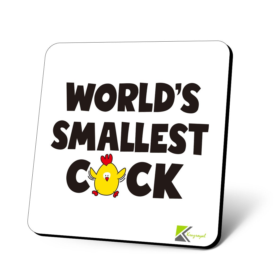 CS711 World's Smallest C*ck Novelty Funny Coffee Tea Drink Gift Glossy MDF Wooden Coaster