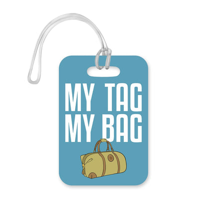 LT059 My TAG My Bag Novelty Funny Unique Designer Gift Glossy Plastic Suitcase Luggage Tag