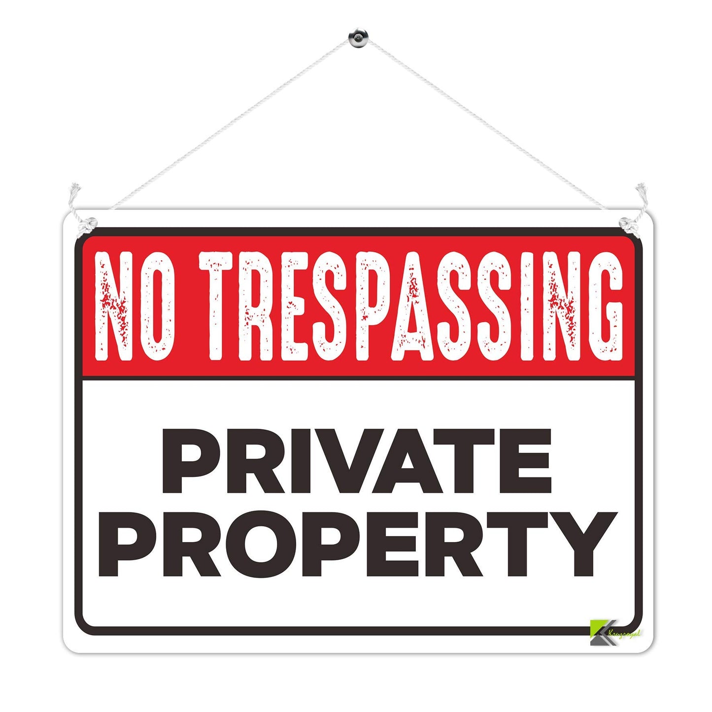 Kruzroyal MP464 No Trespassing : Private Property Funny Novelty Retro Vintage Metal Wall Sign Plaque 20cm x 15cm