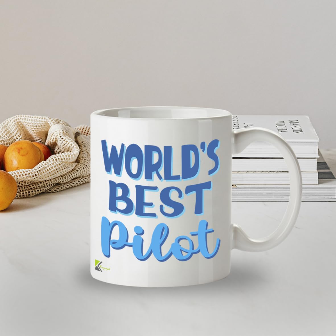 Kruzroyal DZ885 World's Best Pilot Mug 11oz - White Ceramic Cup for Captain, Aviator - Ideal Birthday, Graduation, Retirement Present