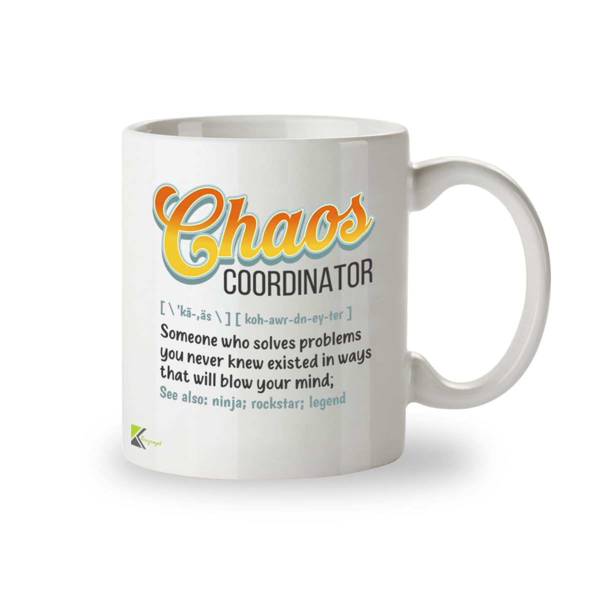 Kruzroyal Chaos Coordinator Mug | Funny Gift for Women Men Mum Boss Teacher Coworker | Appreciation Birthday Christmas Office Present 11oz
