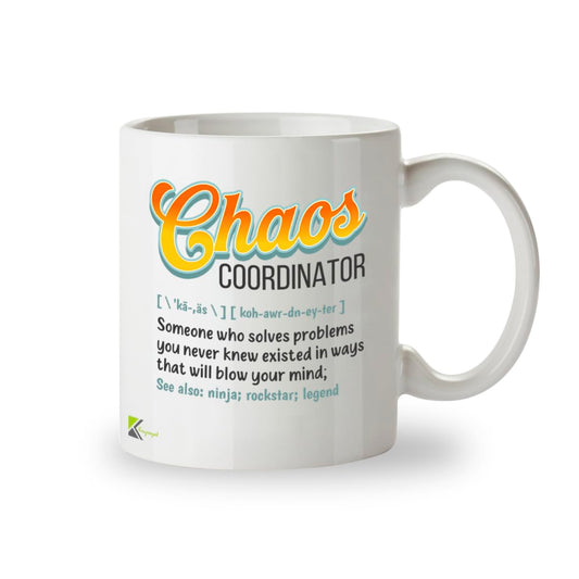 Kruzroyal Chaos Coordinator Mug | Funny Gift for Women Men Mum Boss Teacher Coworker | Appreciation Birthday Christmas Office Present 11oz