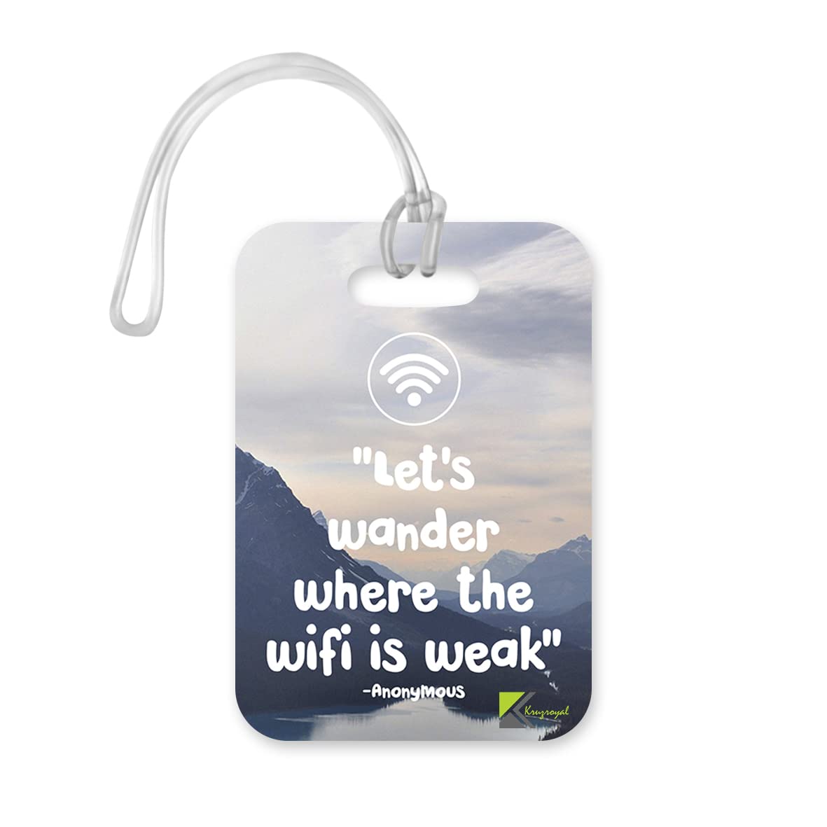 LT213 "Let's Wander Where The WiFi is weak" - Anonymous Novelty Funny Unique Designer Gift Glossy Plastic Suitcase Luggage Tag