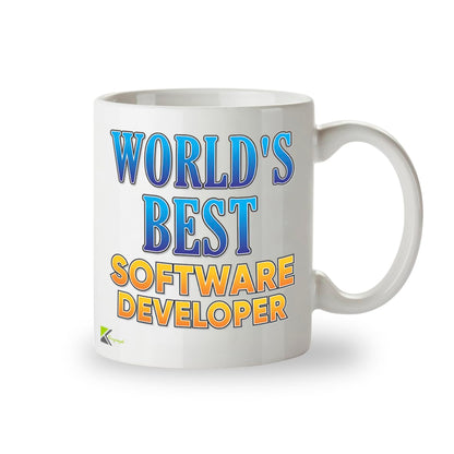 Kruzroyal DZ863 World's Best Software Developer Mug 11oz - White Ceramic Cup for Programmer, Coder, Engineer - Funny Birthday, Thank You Present