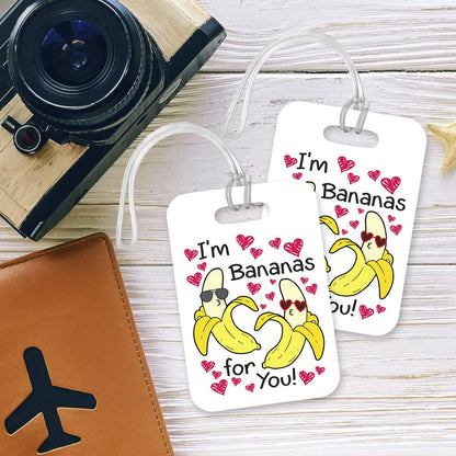 LT183 I'm Bananas for You! Novelty Funny Unique Designer Gift Glossy Plastic Suitcase Luggage Tag