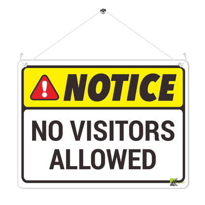 Kruzroyal MP451 Notice : No visitors allowed Funny Novelty Retro Vintage Metal Wall Sign Plaque 20cm x 15cm