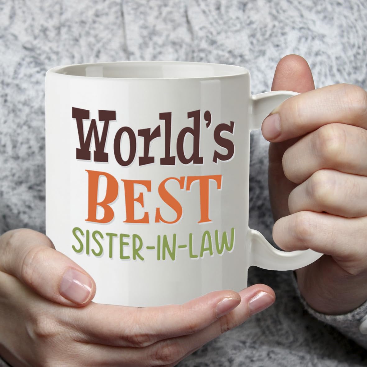Kruzroyal DZ898 World's Best Sister-in-Law 11OZ Tea/Coffee Mug Cup - Unique Coffee Cup and Gift Ideas, Sister-in-law's Mug