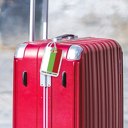 PLT268 Personalised Name with Bulgaria Flag Novelty Funny Unique Designer Gift Glossy Plastic Suitcase Luggage Tag