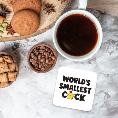 CS711 World's Smallest C*ck Novelty Funny Coffee Tea Drink Gift Glossy MDF Wooden Coaster