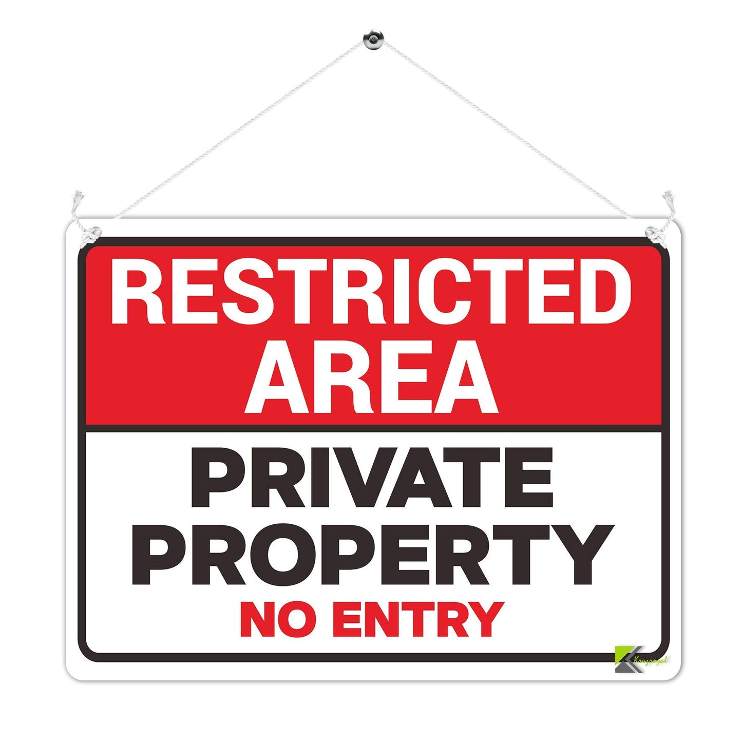 MP460 Restricted Area : Private Property No Entry Funny Novelty Retro Vintage Metal Wall Sign Plaque 20cm x 15cm