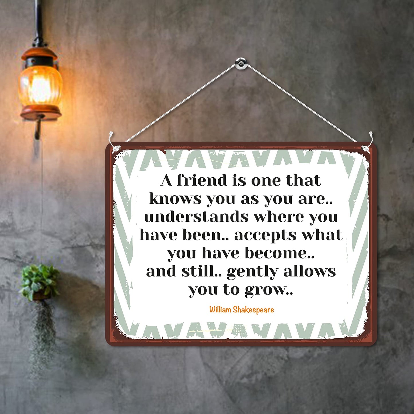 Kruzroyal MP179 A friend is one that knows you, understands where you have been,Funny Novelty Retro Vintage Metal Wall Sign Plaque 20cm x 15cm