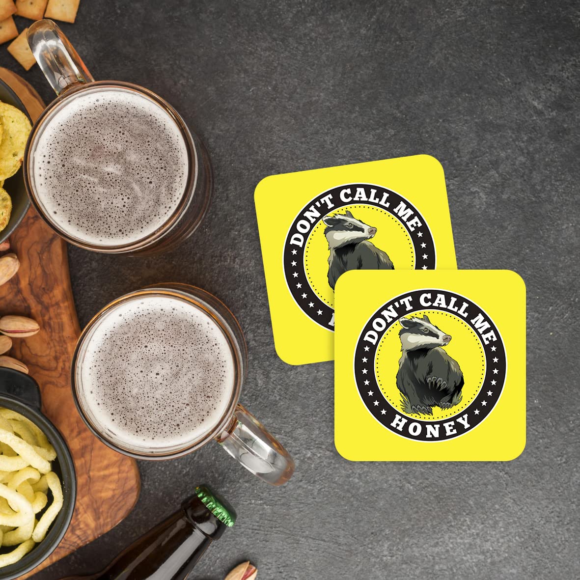 CS677 Don't Call Me Honey Novelty Funny Coffee Tea Drink Gift Glossy MDF Wooden Coaster