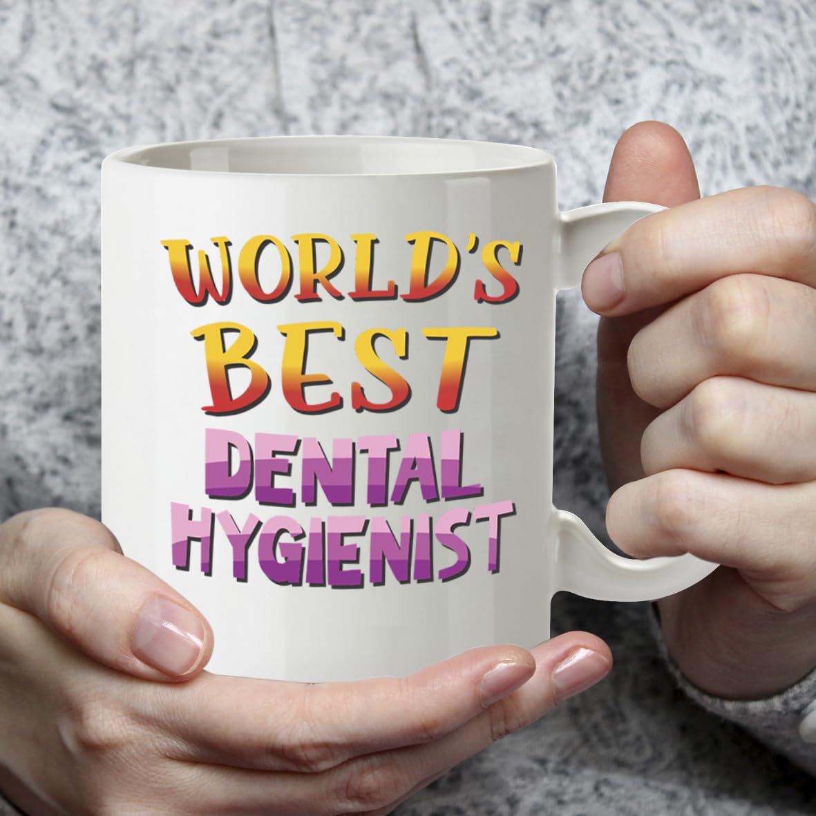 Kruzroyal DZ866 World's Best Dental Hygienist Mug 11oz - White Ceramic Cup for Dental Nurse, Therapist - Funny Thank You, Birthday, Graduation Present