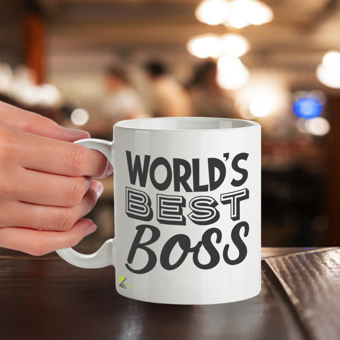 Kruzroyal DZ812 World's Best Boss Mug 11oz - Funny Office Gift for Manager, Leader Appreciation Present for Men & Women, Leaving or Birthday Cup