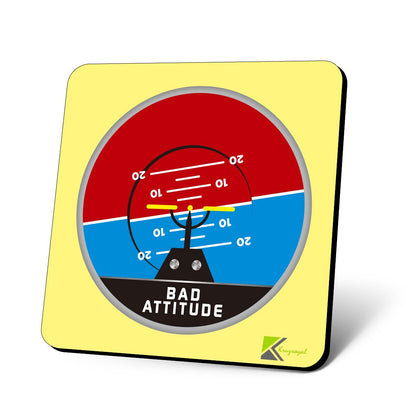 CS699 Bad Attitude Novelty Funny Coffee Tea Drink Gift Glossy MDF Wooden Coaster