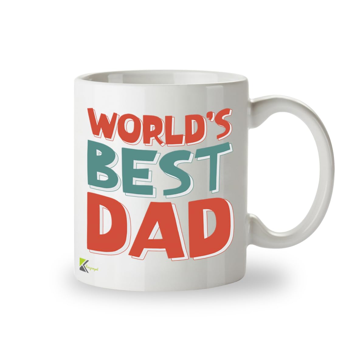 Kruzroyal DZ813 World's Best Dad Mug - 11oz White Ceramic Coffee Cup Gift for Dad, Father, Papa - Perfect Father's Day Present & Birthday Gift