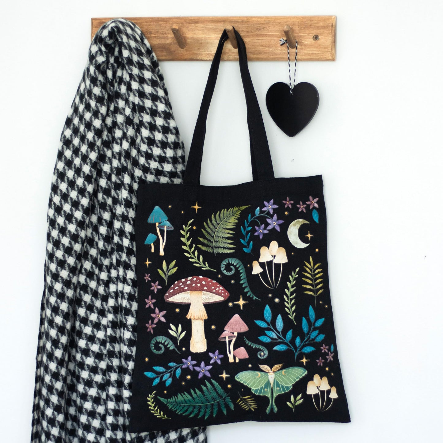 Something Different Wholesale Eco-Friendly Cotton Tote Bag with Stylish Dark Forest Print - Nature-Inspired Woodland Tote for a Sustainable Chic Look