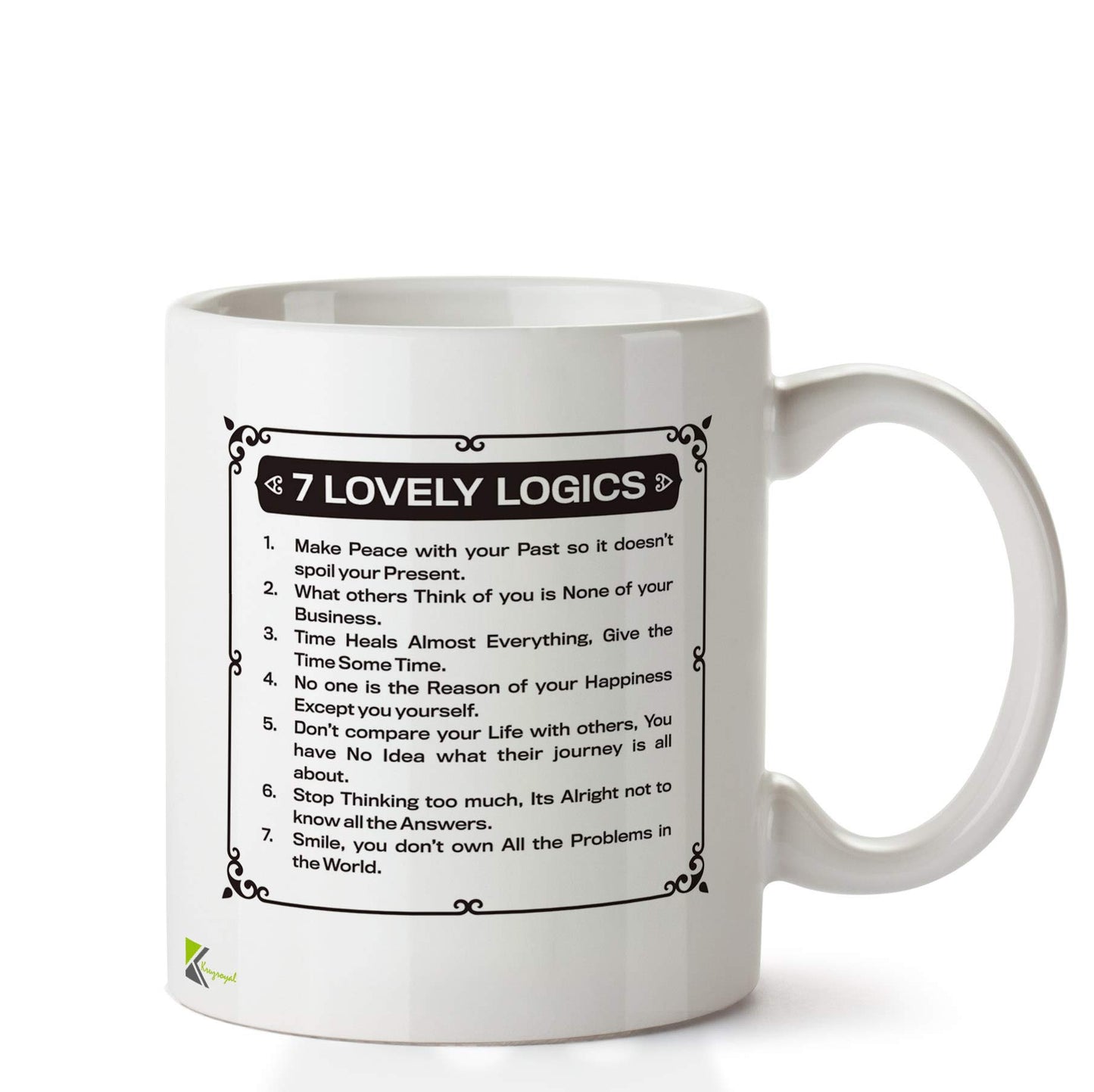 Kruzroyal DZ691 7 Lovely Logics Funny Novelty Great Gift Idea Coffee Tea Ceramic Mug