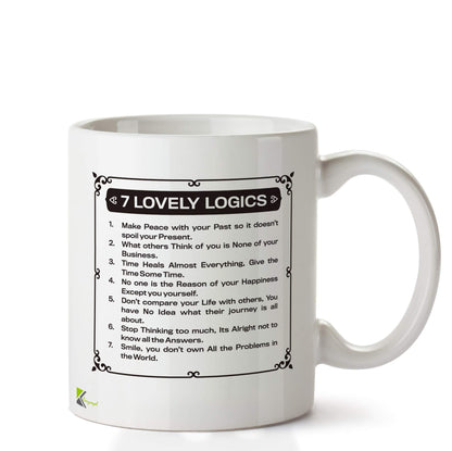 Kruzroyal DZ691 7 Lovely Logics Funny Novelty Great Gift Idea Coffee Tea Ceramic Mug