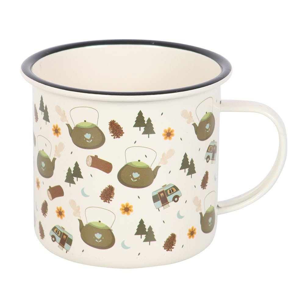 Something Different Camping Enamel Mug (One Size) (White)