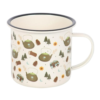 Something Different Camping Enamel Mug (One Size) (White)