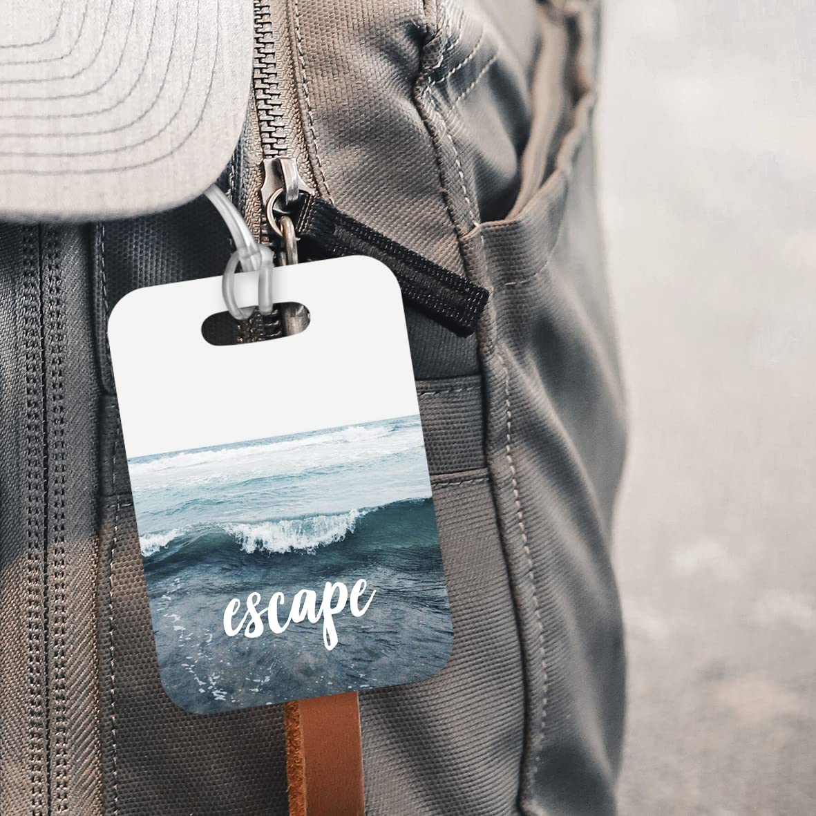LT047 Escape Novelty Funny Unique Designer Gift Glossy Plastic Suitcase Luggage Tag