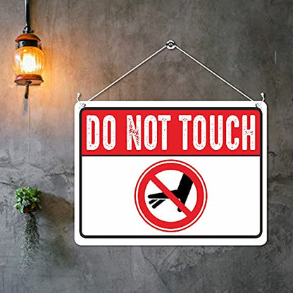 Kruzroyal MP463 Do Not Touch Funny Novelty Retro Vintage Metal Wall Sign Plaque 20cm x 15cm