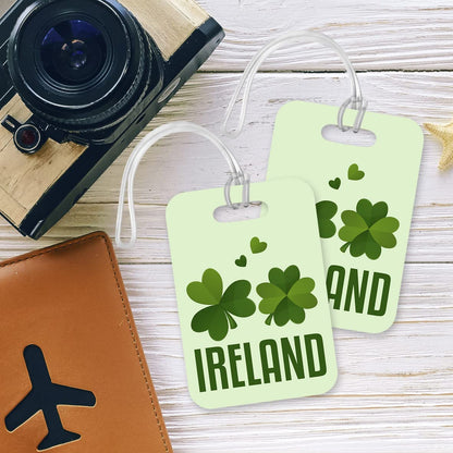 LT126 Ireland Novelty Funny Unique Designer Gift Glossy Plastic Suitcase Luggage Tag