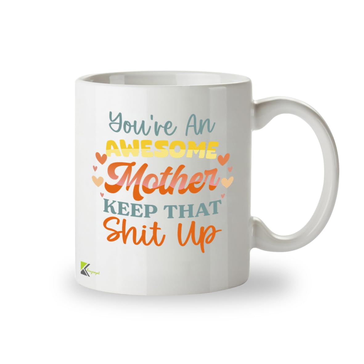 Kruzroyal Awesome Mother Funny Mug - Humorous Mum Novelty Cup Great Gift from Son Daughter for Mothers Day Birthday