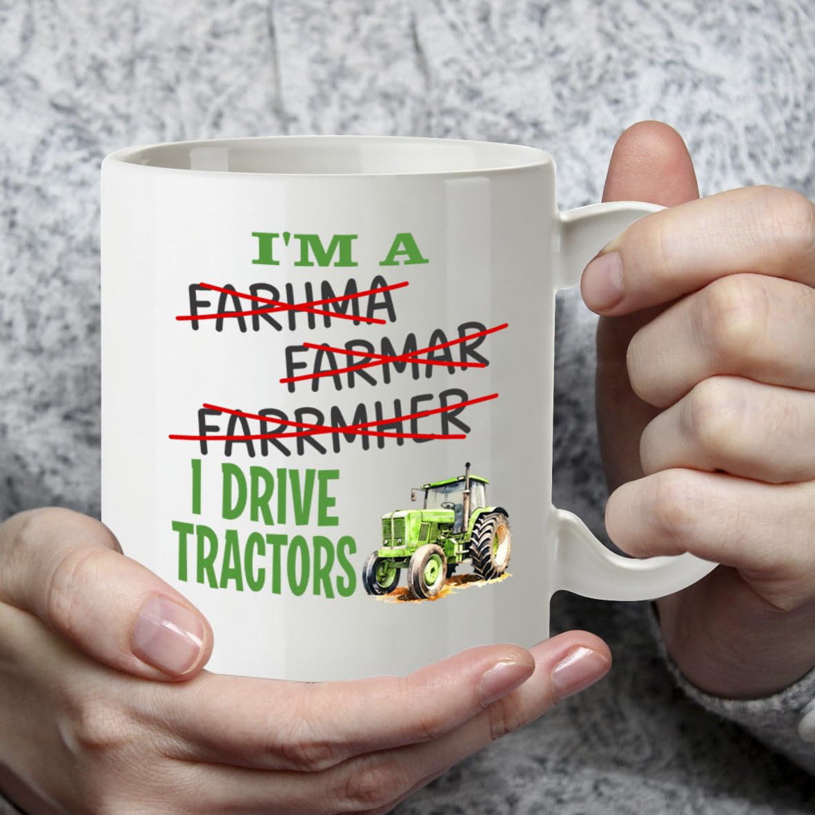 Kruzroyal Tractor Mug Funny Farmer Gift 11oz/325ml - I Drive Tractors Ceramic Coffee Cup for Men Dad Grandad - Farming Agricultural Present