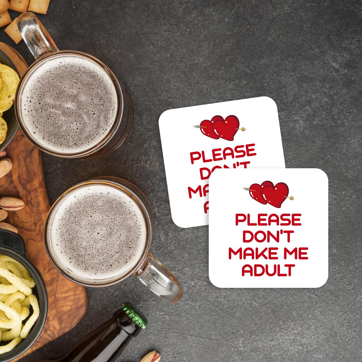 CS745 Please Don't Make me Adult Novelty Funny Coffee Tea Drink Gift Glossy MDF Wooden Coaster