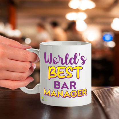 Kruzroyal DZ895 World's Best Bar Manager 11OZ Tea/Coffee Mug Cup - Unique Coffee Cup and Gift Ideas, Bar Manager's Mug